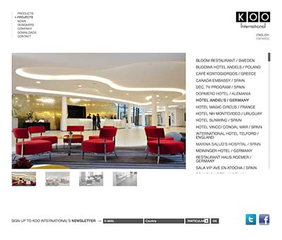 Screenshot Webseite KOO International