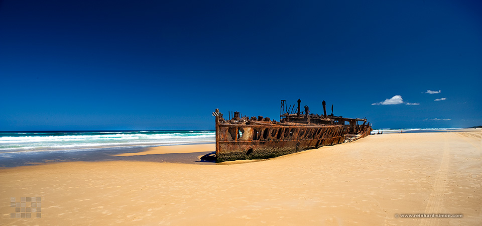 Wrack auf Fraser Island, Australien